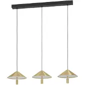 Eglo 3-lichts hanglamp Paraguay goud