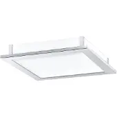 Eglo Vierkante plafondlamp Auriga chroom 38,5cm