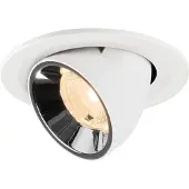SLV Inbouwspot Numinos Gimble S wit/chroom 2700K - 40gr