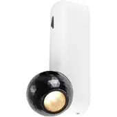 SLV Wandlamp Dysko wit met zwart enkel