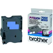 Brother TX-141 Tape Zwart op transparant (18 mm)