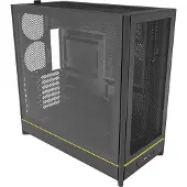 Montech - HS01 schwarz Tempered Glass - Midi/Minitower Midi-tower Behuizing, Gaming-behuizing, PC-behuizing Zwart
