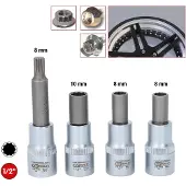Ks Tools 515.0795 OZ speciale aluminium velgdopsteekset voor meerdelige OZ-velgen, 4-delig