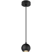 SLV Strakke hanglamp Light Eye 90 zwart Ø 9cm