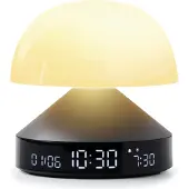 Lexon LCD Wekkerradio Mina Sunrise Metaal