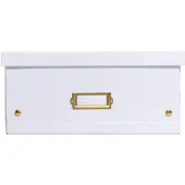 Exacompta 5x Opbergdoos in karton 33x50x16cm Neo Deco, vlak geleverd - Wit - 62458E