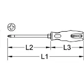 Ks Tools 159.1153 1591153 Kruiskop schroevendraaier PH 1 Koplengte: 200.0 mm DIN ISO 8764