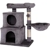 Lionto Kattenkrabpaal, 70 cm met ligplekken & speelbal, donkergrijs