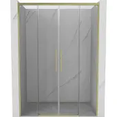Mexen Rox schuifdouchedeur 150 , transparant, geborsteld goud - 8C2-150-002-55-00