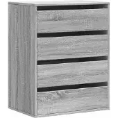 vidaXL Ladekast 60x41x76 cm bewerkt hout grijs sonoma eikenkleurig