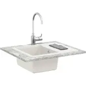 vidaXL Wasbak Wit 560 x 460 mm 80% Kwarts en 20% Hars