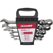 Gedore RED R07305005 | Ringratel-steeksleutelset met kniegewricht | 8 - 19 mm | 5-delig - R07305005