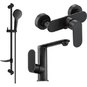 Mexen Milo DF05 doucheset, zwart - 713054DF05-70