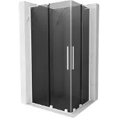Mexen Velar L Duo schuifdouchecabine 90 x 80 , grafiet, wit - 871-090-080-02-43-20