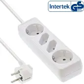 InLine Stekkerdoos met 4 contacten (2+2) / wit - 1,5 meter