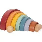 Small Foot - Houten Regenboog Bouw Bogen met Bal,