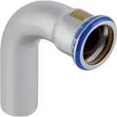 Geberit GE Mapress, roestvrij staal, voor gas, bocht, met inwendige aansluiting, 90 graden, diameter 22 mm, 1 stuk.