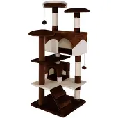 Lionto krabpaal, 130cm bruin/beige kat