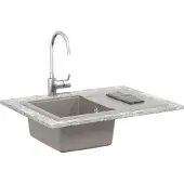 vidaXL Wasbak Grijs 670 x 460 mm 80% Kwarts en 20% Hars