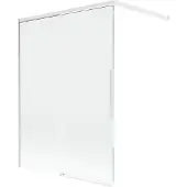 Mexen Rox badwand tweeledig verschuifbaar 120 x 150 , transparant, wit - 8C9-120-003-20-00