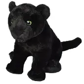 Wild republic knuffel jaguar junior 30 cm pluche zwart