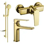 Mexen Lynx DF40 douche set, goud - 745904DF40-50