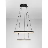Nova Luce Zwarte hanglamp Lonela dubbel