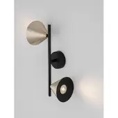 Lyora Wandlamp Conico dubbel zwart met goud