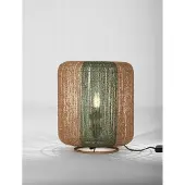 Nova Luce Tafellamp Dena Ø 33cm bruin met groen