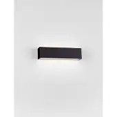 Nova Luce Strakke wandlamp Allure zwart 26cm