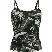 Regatta Dames Aceana III Tropische Bladeren Tankini Top (Groen/Wit/Zwart)