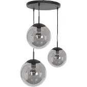 Steinhauer Hanglamp Bollique 3-lichts Rond smoke glasbol
