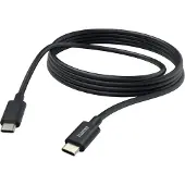 Hama USB-C naar USB-C kabel - Oplaadkabel geschikt voor o.a iPhone / Samsung - Compatibel met smartphones, tablets en laptops - 3A USB2.0 - 480Mbps - 300cm - Zwart