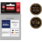 ActiveJet AH-M650RX inktpatroon (vervangt HP 650 CZ101AE/CZ102AE; premium kwaliteit; 1 x 20 ml, 1 x 21 ml; opbrengst: 1110 pagina's, zwart, kleur)