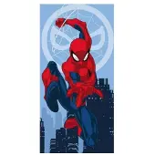 Aymax Spiderman handdoek shoot a web polyester 70 x 140 cm