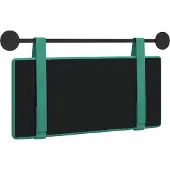 vidaXL Hangend hoofdbord Turquoise Fluweel