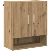 vidaXL Wandkast 60 x 31 x 70 cm Bewerkt hout Ambachtelijk Eiken