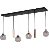 Masterlight Hanglamp Lazise 4x Ø 20cm en 2x GU10 goud