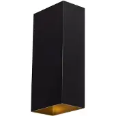 Expo ETH David wandlamp 2x GU10 zwart + goud binnenkant