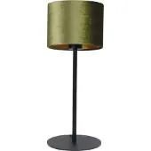 Masterlight Zwarte tafellamp Venus met olijfgroene lampenkap