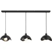 Masterlight Kantoor hanglamp Volta 3x Ø30cm - zwart