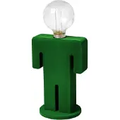 Eth Houten tafellamp Adam Velvet groen