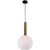 Masterlight Hanglamp Ø 30cm Bella 2 Antiek Messing Met Mat Wit Glas