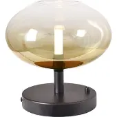 Masterlight Tafellamp Lido Zwart met Onion glas Ø24 cm