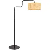Steinhauer Vloerlamp Zwart Bloeba Met Strokleurige Kap