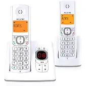 Alcatel-Lucent F530, DECT-telefoon, Draadloze headset, Luidsprekerfunctie, 50 nummers, Identificatie van de beller, Grijs, Wit