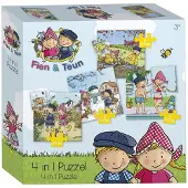 Fien & Teun 4 In 1 Puzzel 18 X 18 X 4 Cm