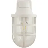 Searchlight Wandlamp buiten X Seaside, dimbaar, wit / opaal, Kunststof, Modern, Wandlamp buiten