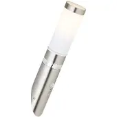 Brilliant Briljante buitenwandlamp Bole, roestvrij staal, met bewegingssensor