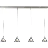 Masterlight Eettafel hanglamp Caterina LED 4-lichts RVS